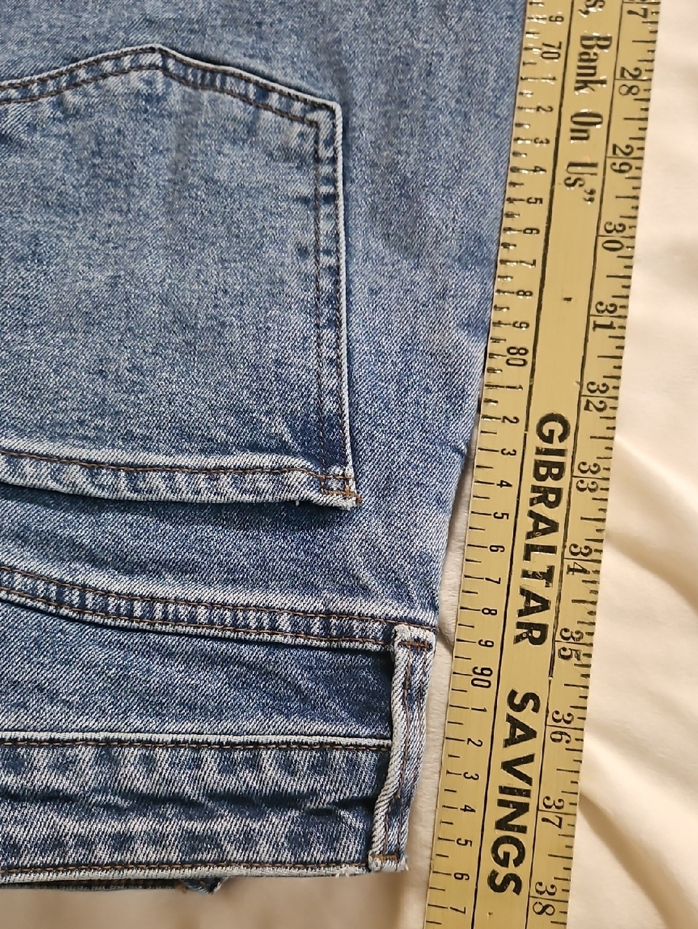 Kut from the Kloth Two-Tone Dark and Medium Blue High-Rise Jeans And Wide Leg - Picture 7 of 11